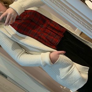 White Buttonless Cardigan